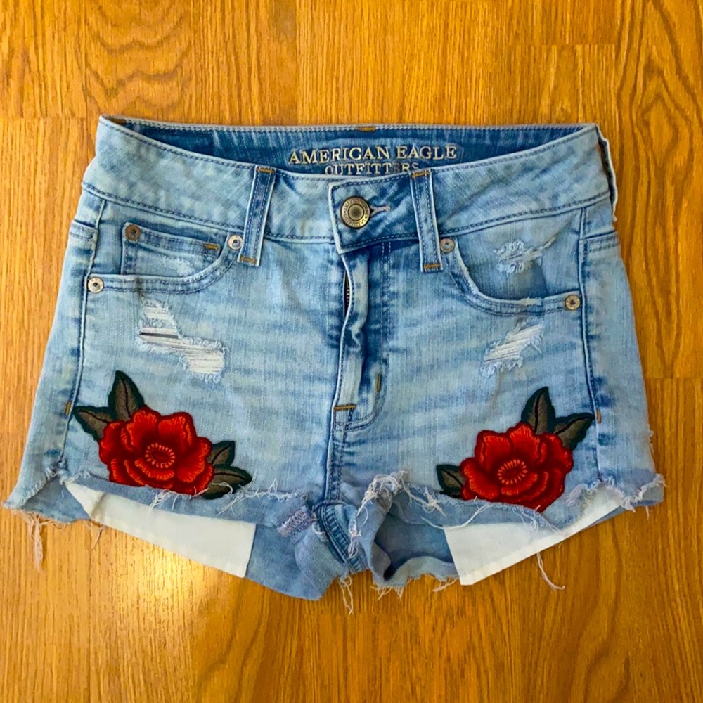 American Eagle Hi Rise Shortie Shorts size 0